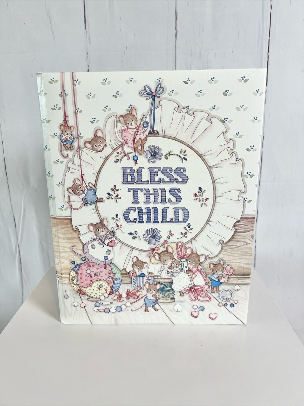 Vintage 1990 C.R. Gibson "Bless This Child" baby memory book by Cara Marks.